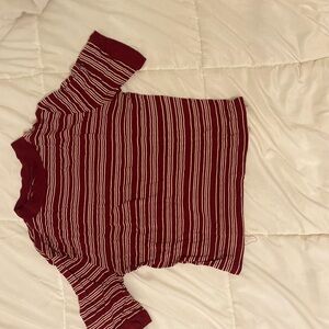 Striped Burgundy Top